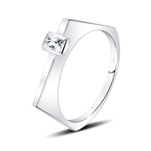 Charming Designed With CZ Stone Silver Ring NSR-4138